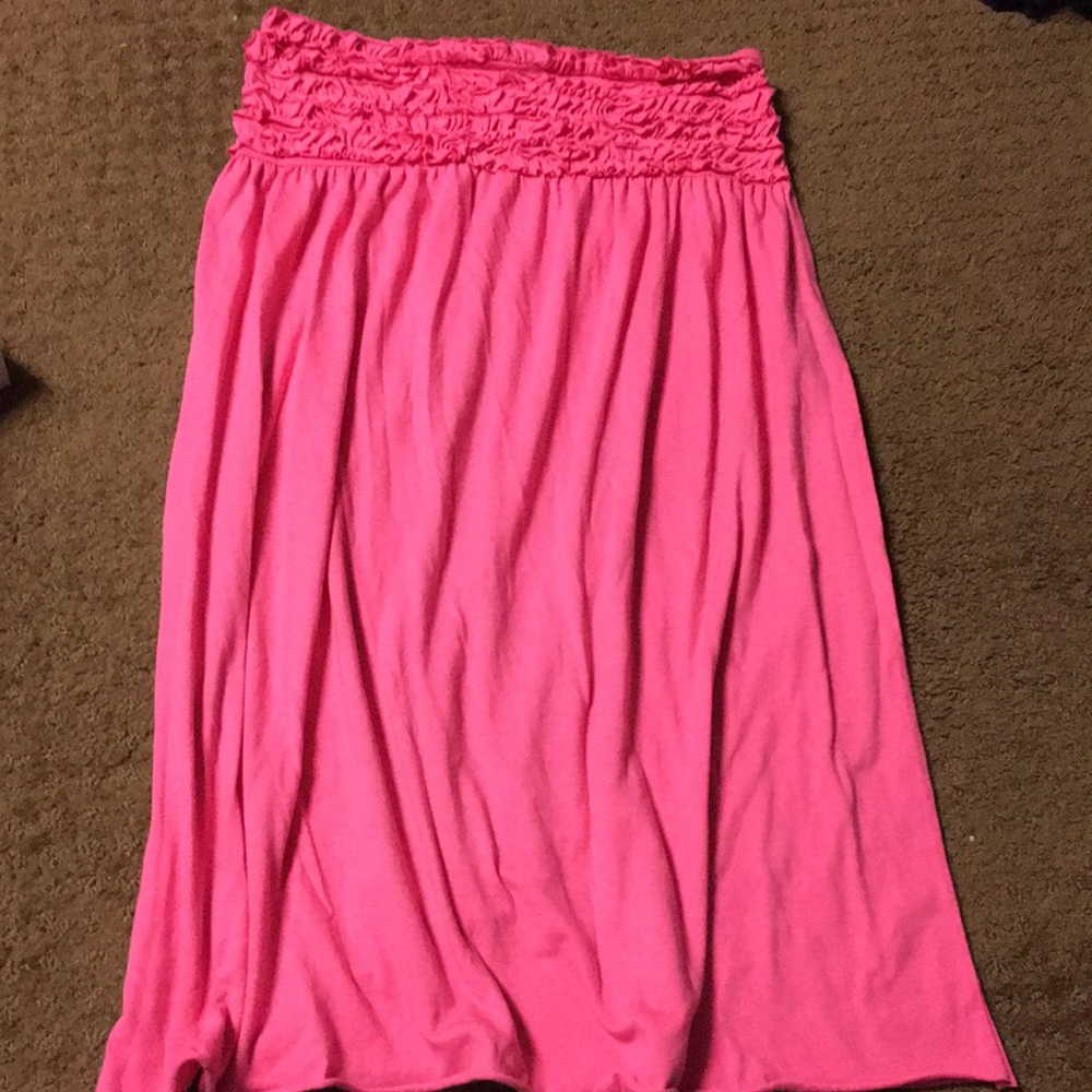 Xhilaration sundress, size 14 girls solid pink EUC